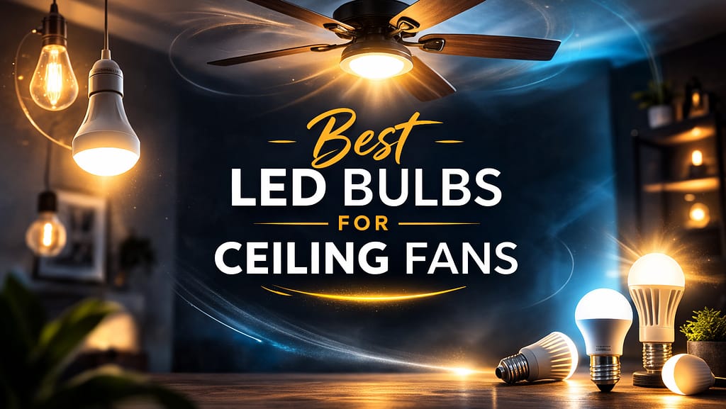 LED bulbs and ceiling fan lighting concept for ceiling fan bulb selection