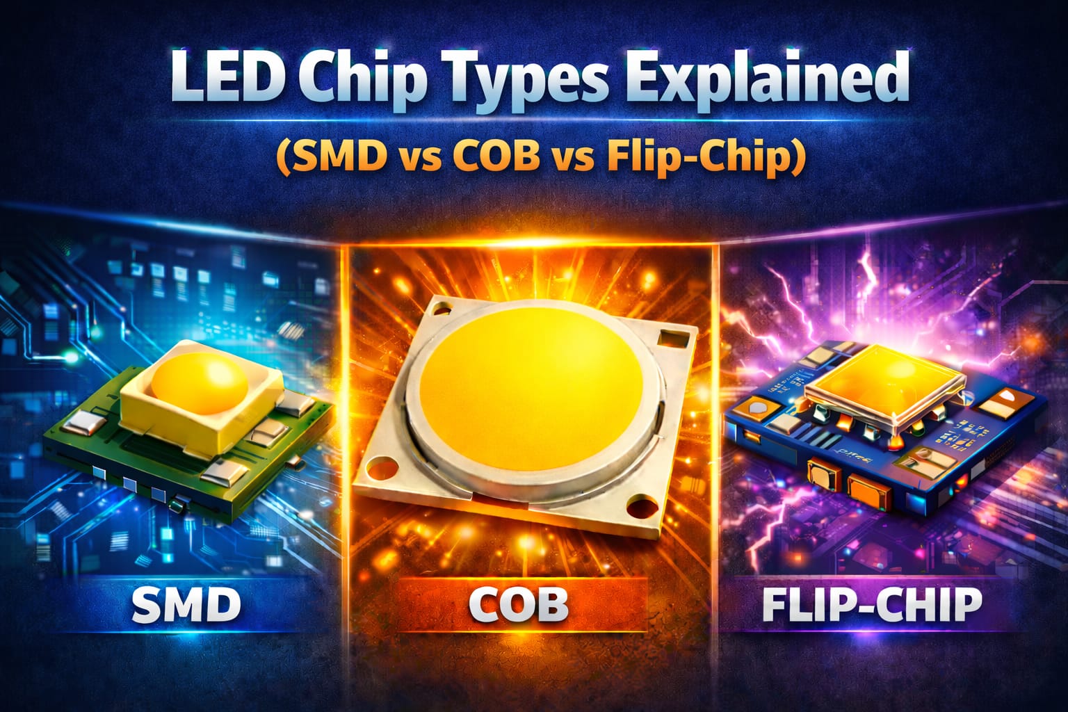 SMD vs COB vs Flip-Chip LED Chips: Which Type Is Best?