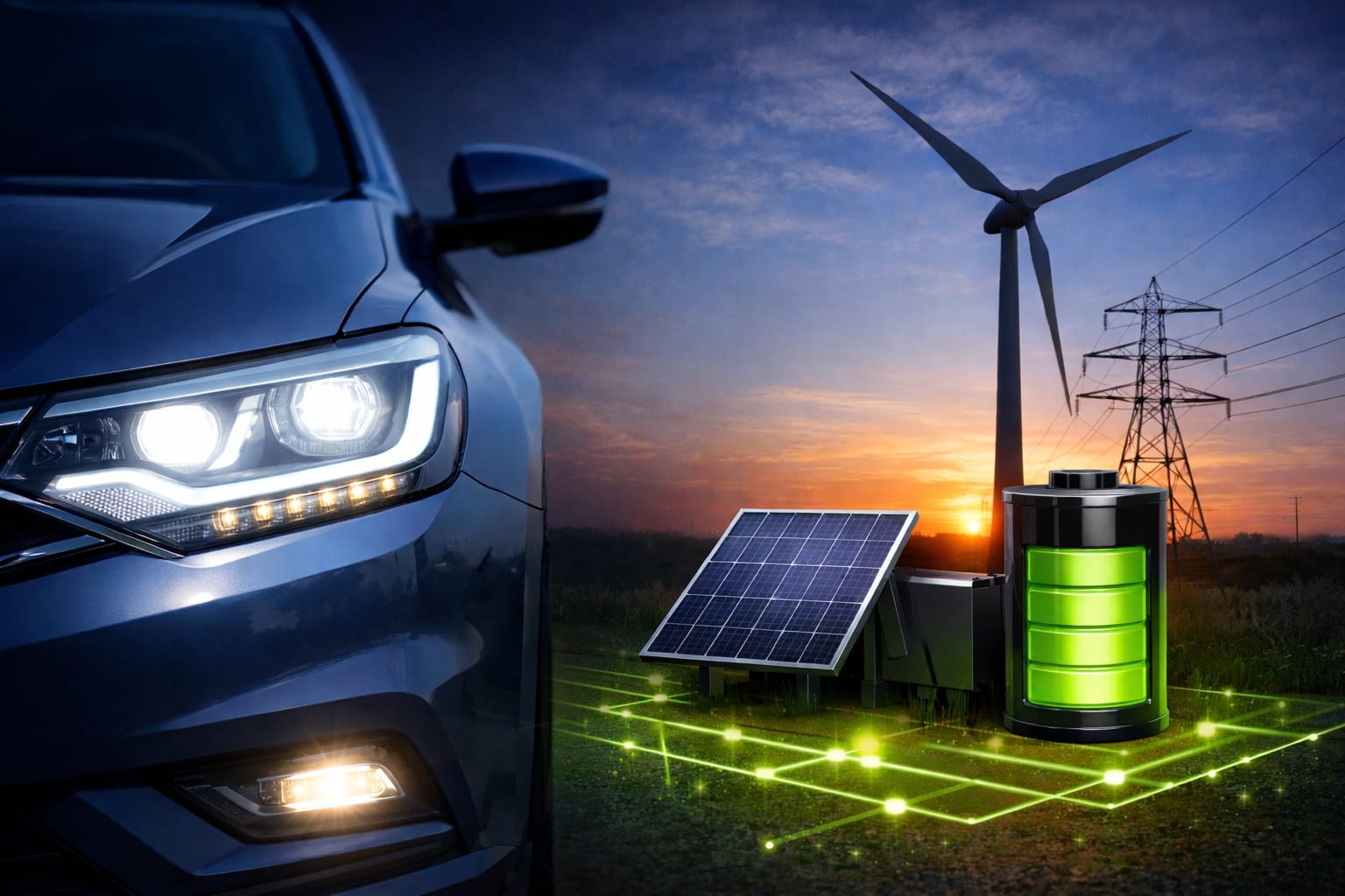 Vehicle lighting efficiency and lower electrical load with LED car lights