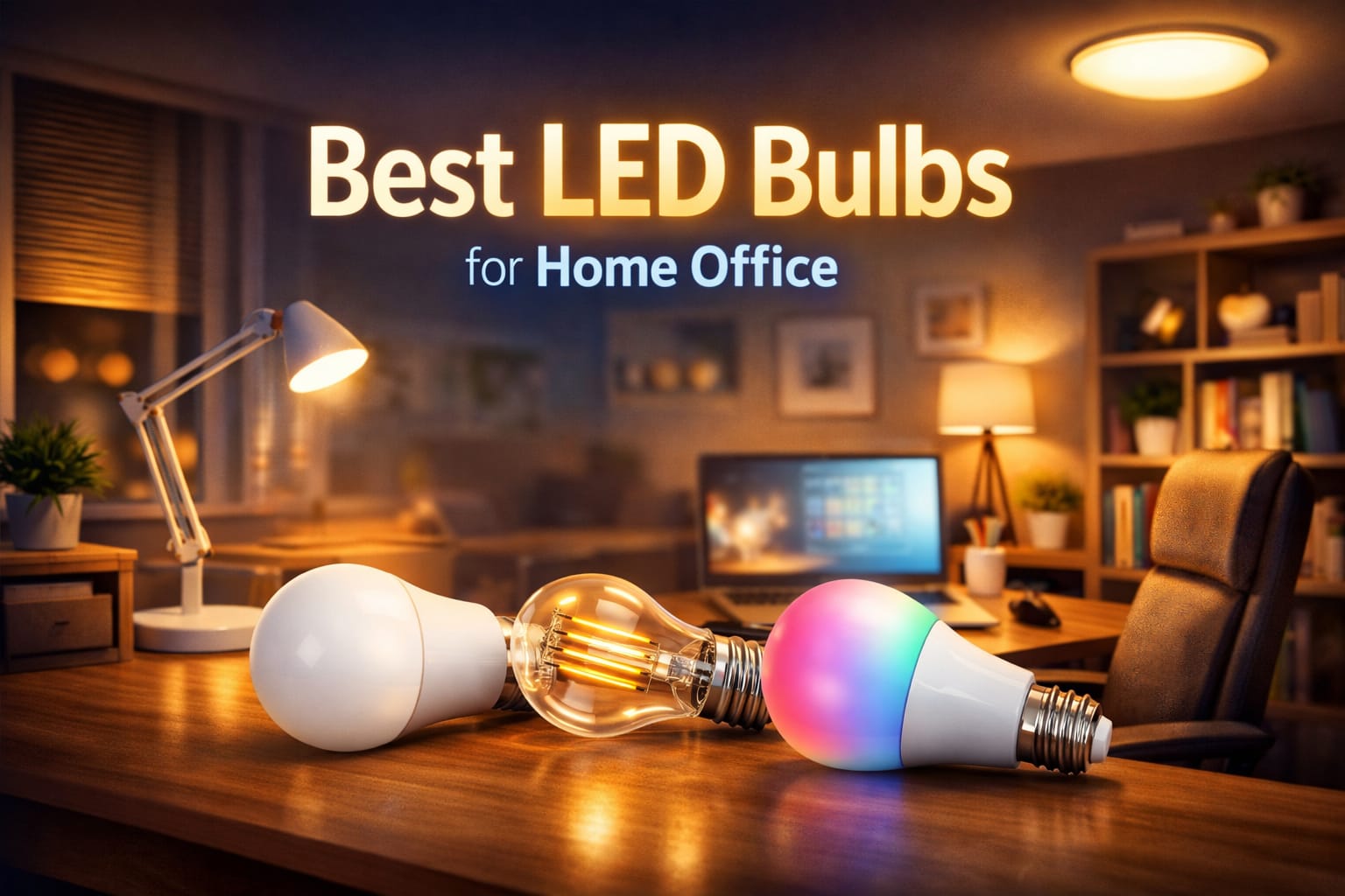 best light bulbs for home office with neutral white LED task lighting