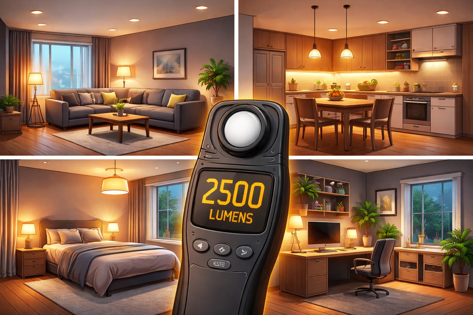 how many lumens per room lighting guide chart for home spaces